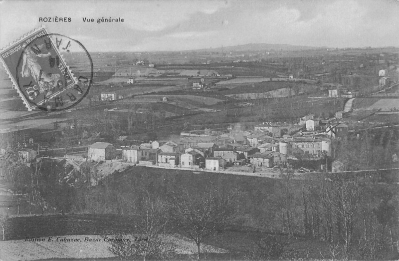 Carte postale ancienne Rozieres Vue Generale