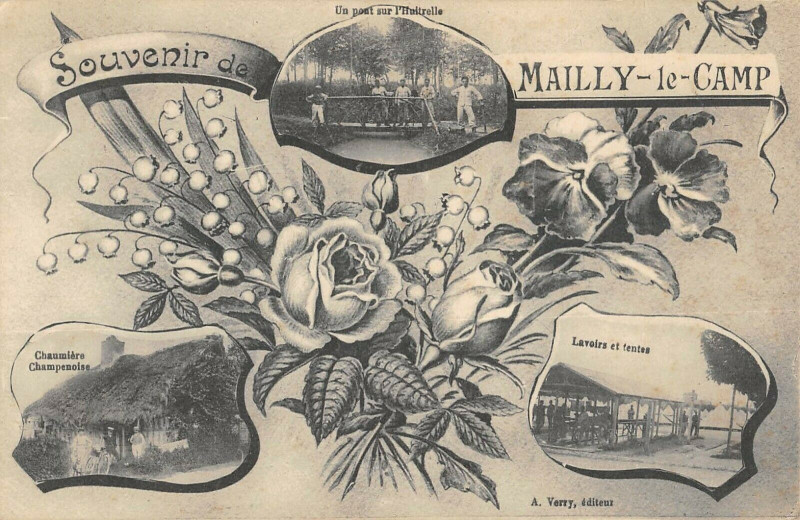 Carte postale ancienne Souvenir De Mailly Le Camp à Mailly-le-Camp
