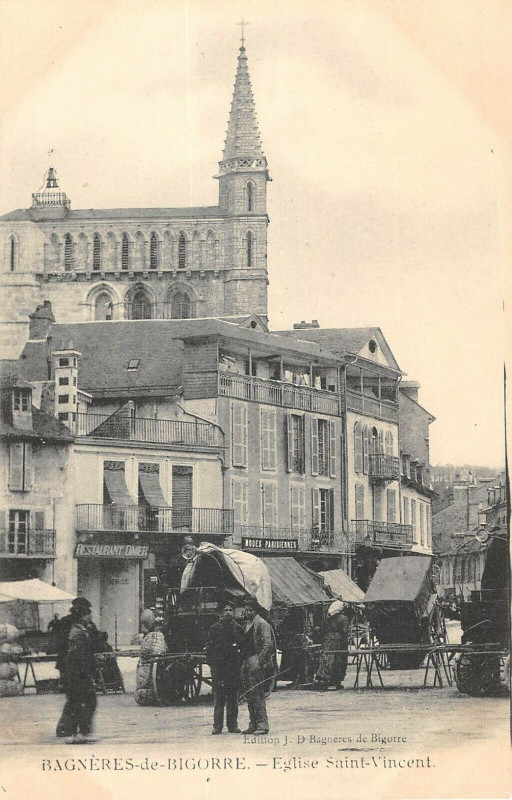 Carte postale ancienne Bagneres De Bigorre Eglise Saint Vincent
