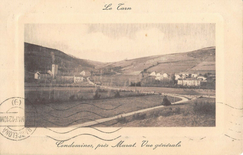 Carte postale ancienne Condomines Pres Murat Vue Generale