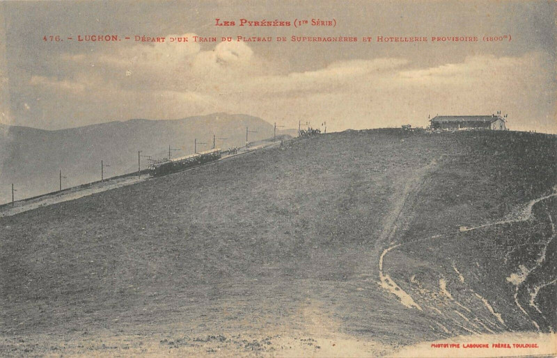 Carte postale ancienne Luchon Depart Du Train