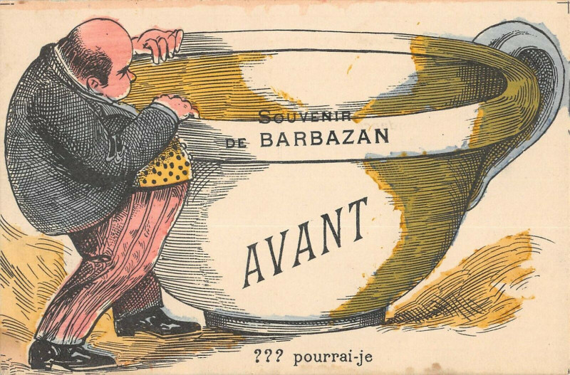 Carte postale ancienne Souvenir De Barbazan Avant à Barbazan