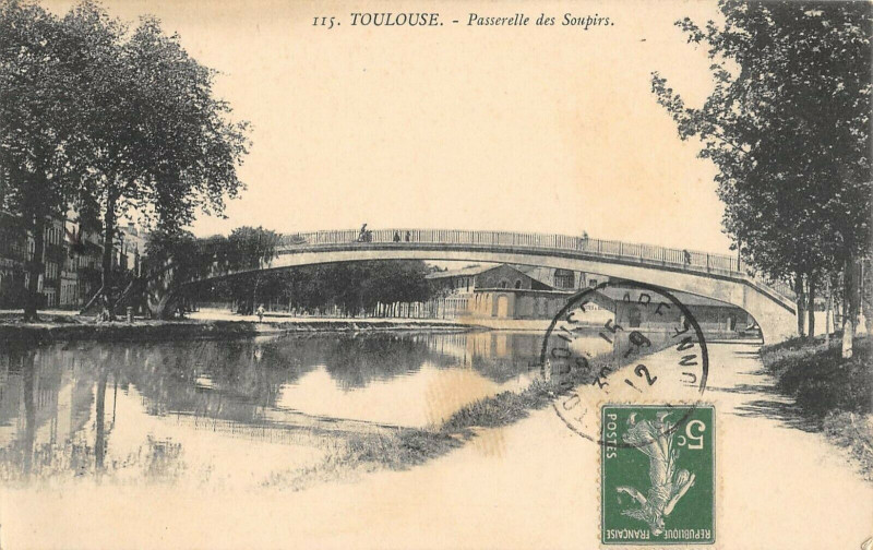 Carte postale ancienne Toulouse Passerelle Des Soupirs à Toulouse