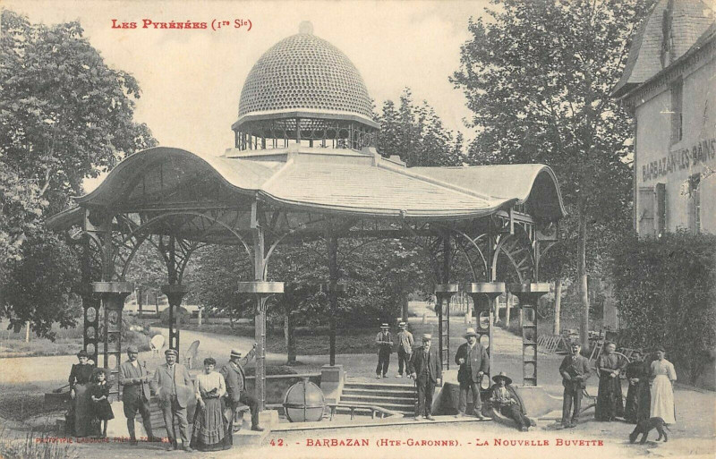 Carte postale ancienne Barbazan La Nouvelle Buvette à Barbazan