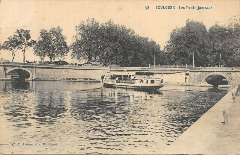 Carte postale ancienne Toulouse Les Ponts Jumeaux à Toulouse