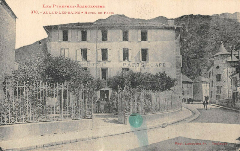 Carte postale ancienne Aulus Les Bains Hotel De Paris à Aulus-les-Bains