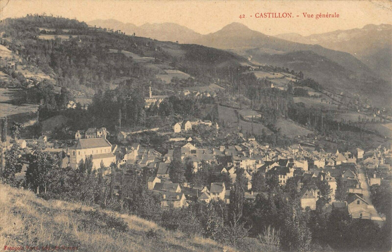 Carte postale ancienne Castillon Vue Generale