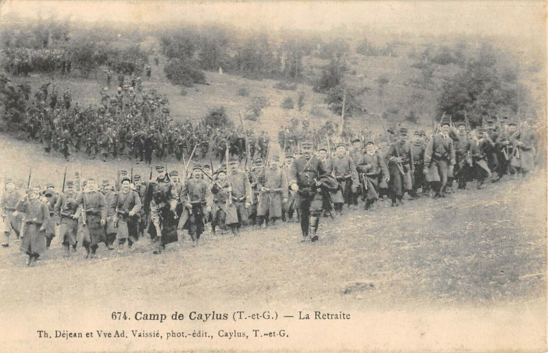 Carte postale ancienne Camp De Caylus La Retraite à Caylus