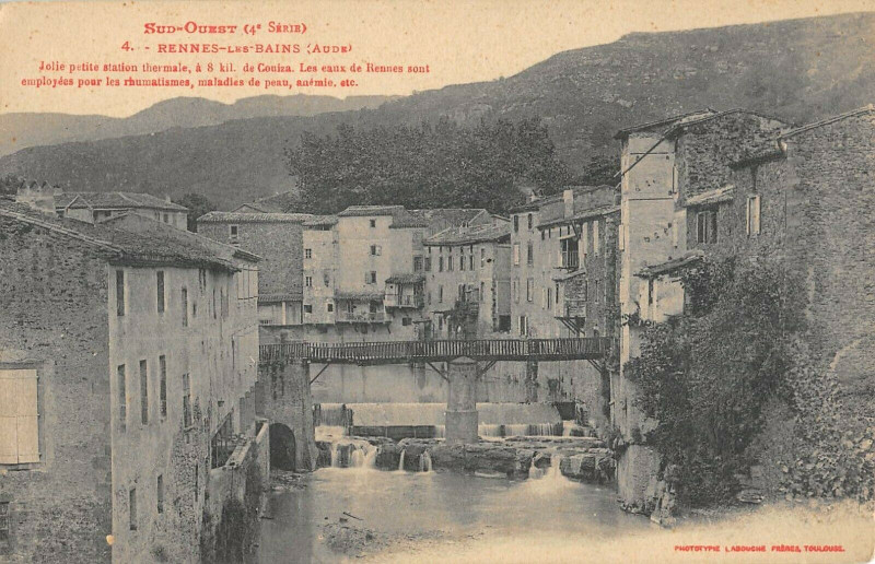 Carte postale ancienne Rennes Les Bains à Rennes-les-Bains