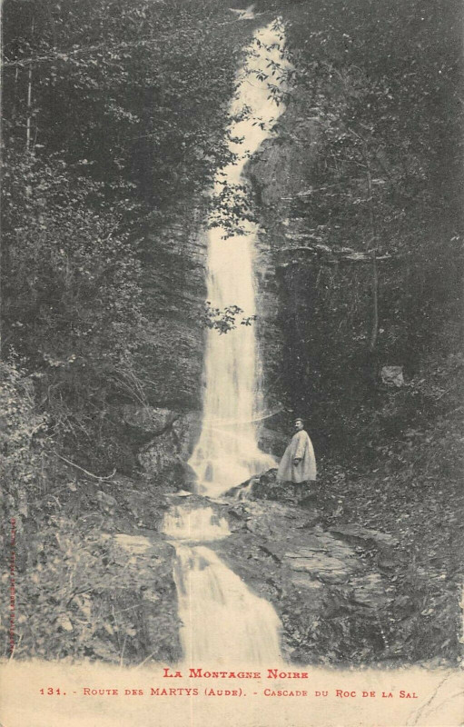 Carte postale ancienne Route Des Martys Cascade Du Roc De La Sal