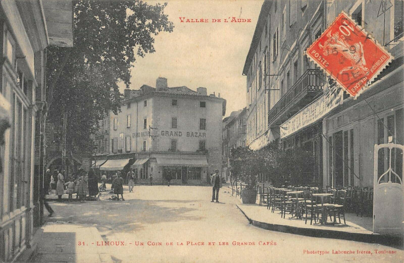 Carte postale ancienne Limoux Bords De L'Aude Et Pont Neuf à Limoux