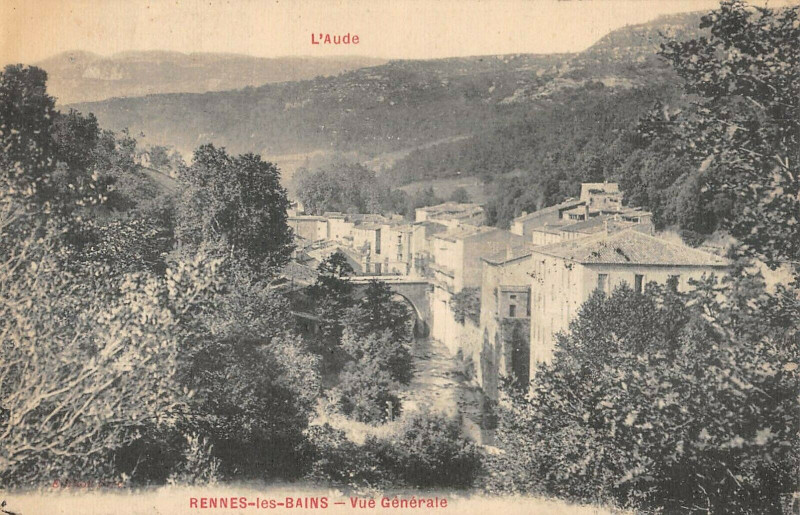 Carte postale ancienne Rennes Les Bains Vue Generale à Rennes-les-Bains