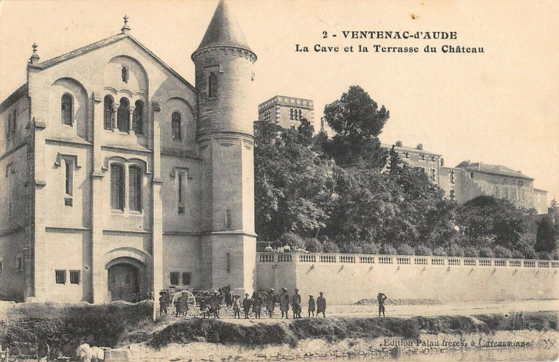 Carte postale ancienne Ventenac D'Aude La Cave Et Terrasse Du Chateau