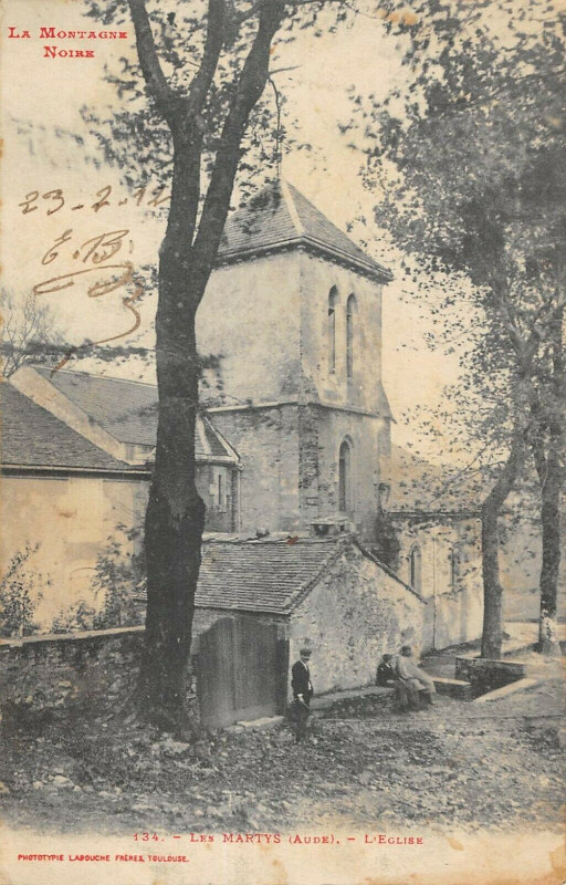 Carte postale ancienne Les Martys Eglise aux Martys