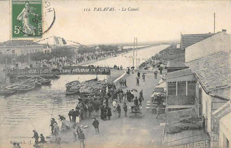 Carte postale ancienne Palavas Le Canal