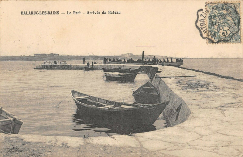 Carte postale ancienne Balaruc Les Bains Le Port Arrivee Du Bateau à Balaruc-les-Bains