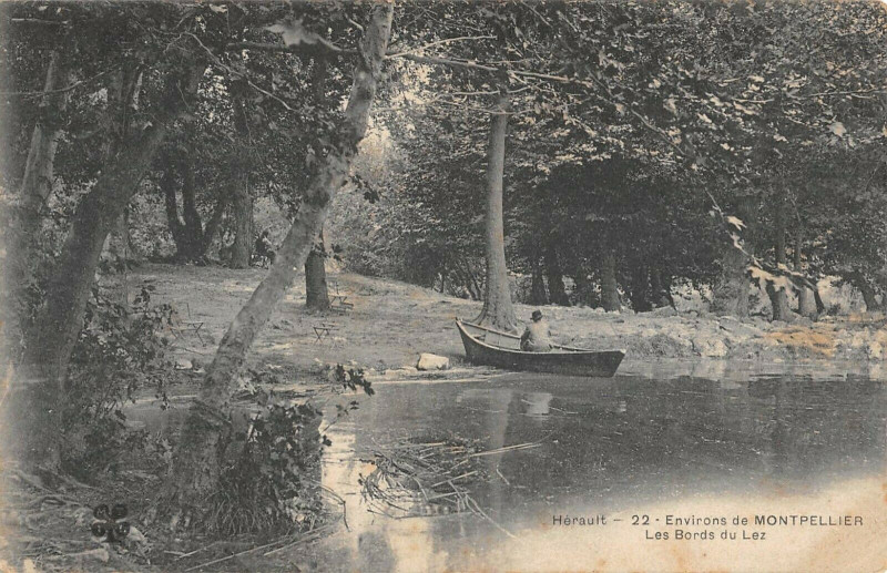 Carte postale ancienne Environs De Montpellier Les Bords Du Lez à Montpellier