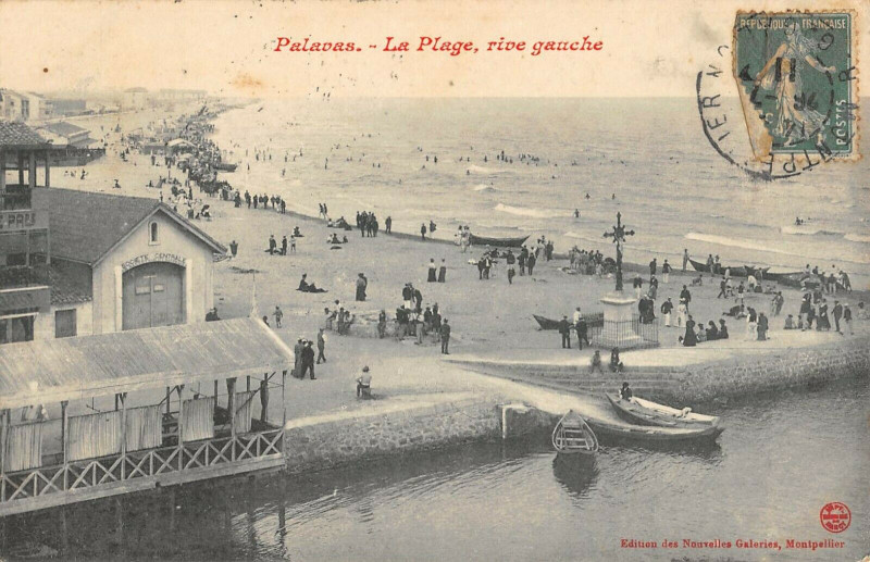 Carte postale ancienne Palavas La Plage Rive Gauche