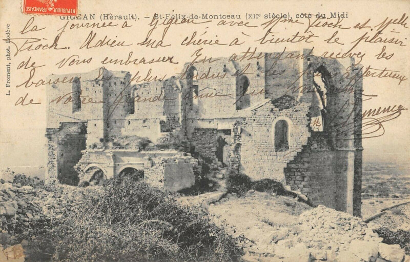 Carte postale ancienne Gigean Saint Felix De Montceau à Gigean