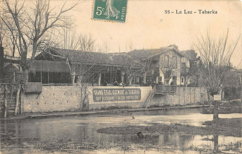 Carte postale ancienne Le Lez Tabarka Cafe Restaurant