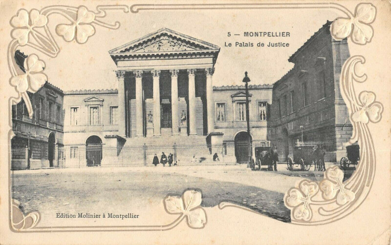 Carte postale ancienne Montpellier Le Palais De Justice à Montpellier
