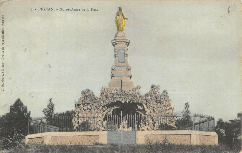 Carte postale ancienne Pignan Notre Dame De Paix à Pignan