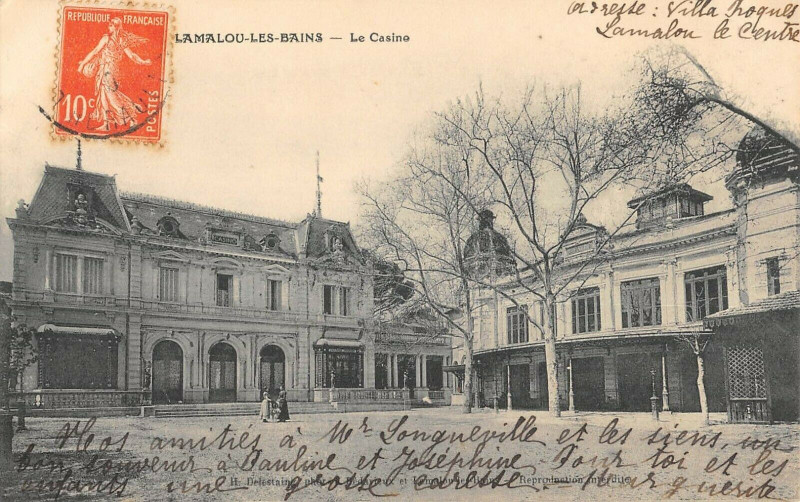 Carte postale ancienne Lamalou Les Bains Le Casino à Lamalou-les-Bains