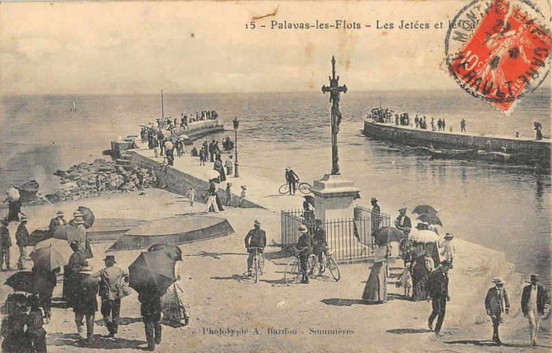 Carte postale ancienne Palavas Les Flots Les Jetees à Palavas-les-Flots