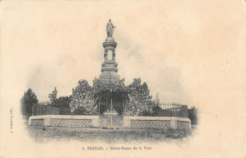 Carte postale ancienne Pignan Notre Dame De La Paix à Pignan