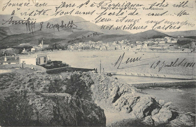 Carte postale ancienne Banyuls Sur Mer Vue Generale à Banyuls-sur-Mer