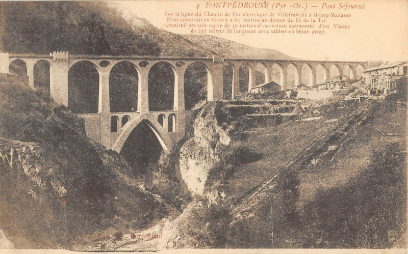Carte postale ancienne Fontpedrouse Pont Sejourne à Ur