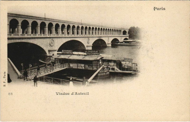 Carte postale ancienne Viaduc d'Auteuil à Paris 16e