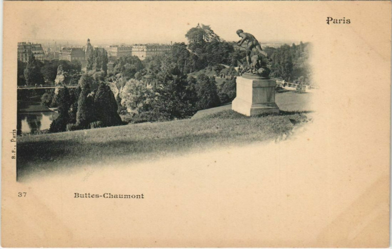 Carte postale ancienne Buttes-Chaumont à Paris 19e