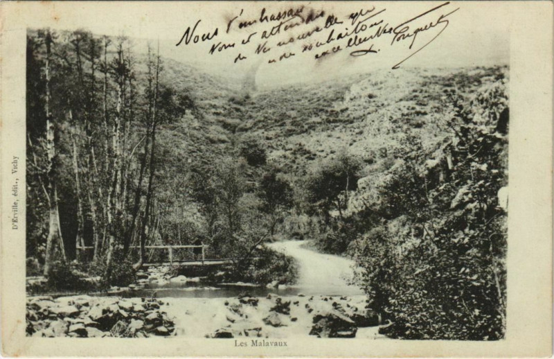 Carte postale ancienne Les Malavaux à Vaux