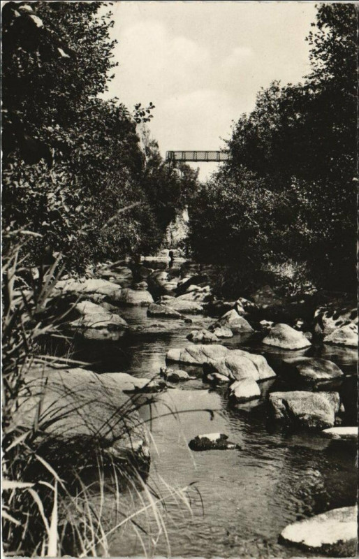 Carte postale ancienne Chantelle-le-Chateau La Bouble - Passerelle Touristique à Chantelle