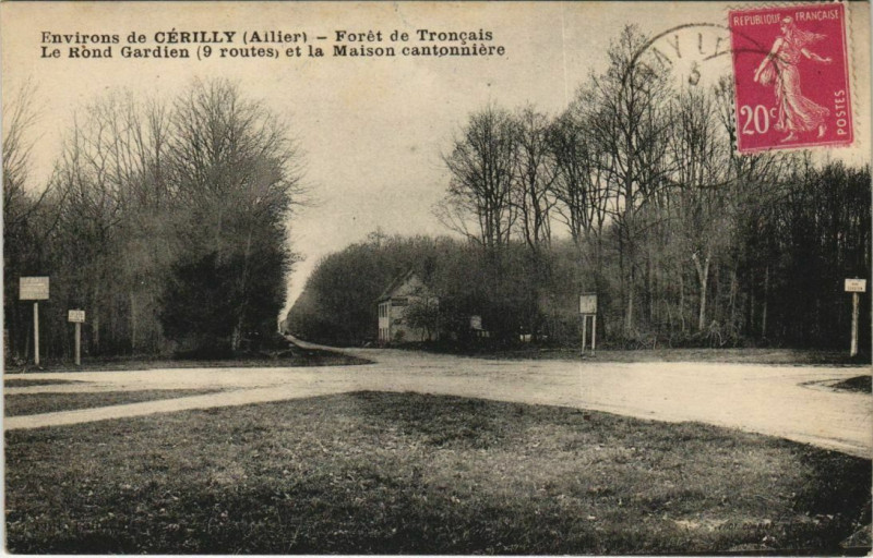 Carte postale ancienne Cerilly Env - Foret de Troncais - Le Rond Gardien