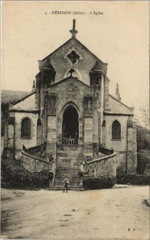 Carte postale ancienne Herisson L'Eglise