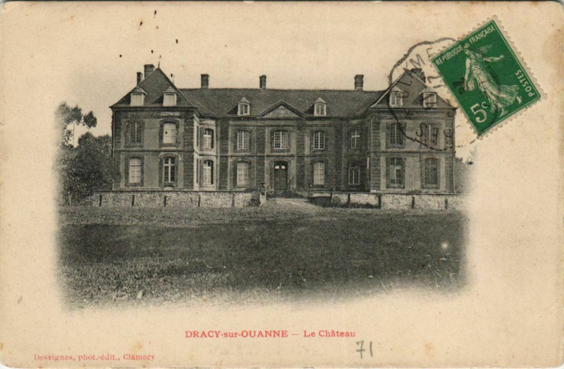 Carte postale ancienne Dracy s Ouanne Le Chateau France à Dracy