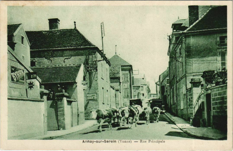 Carte postale ancienne Annay s Serein Rue Principale France
