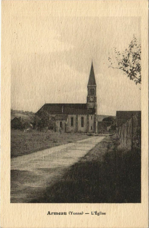 Carte postale ancienne Armeau L'Eglise France à Armeau