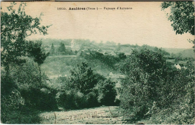 Carte postale ancienne Asnieres Paysage d'Automne France