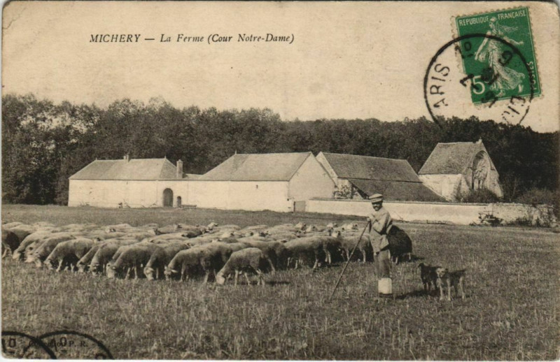 Carte postale ancienne Michery La Ferme France à Michery