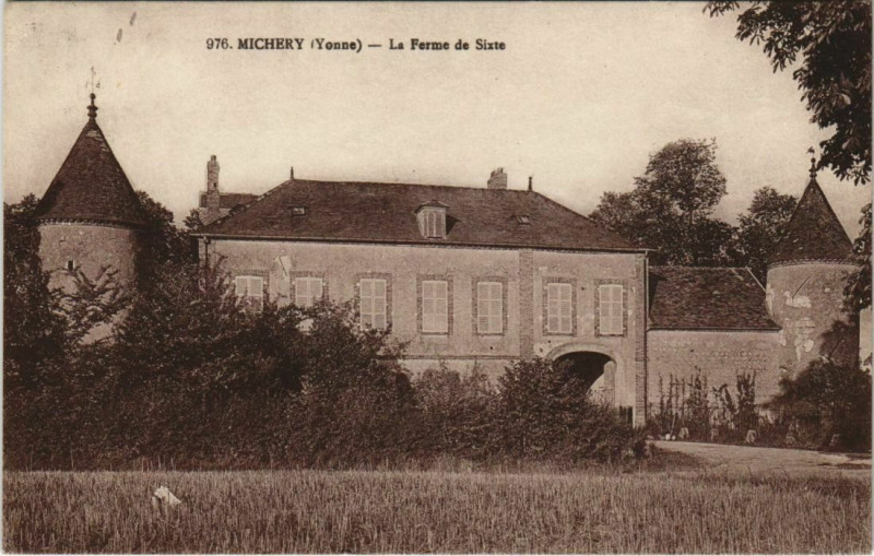 Carte postale ancienne Michery La Ferme de Sixte France à Michery