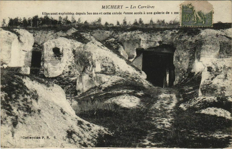 Carte postale ancienne Michery Les Carrieres France à Michery