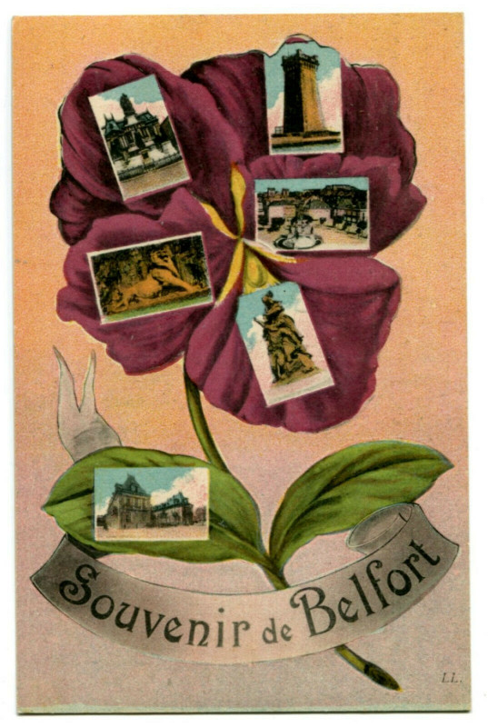 Carte postale ancienne Territoire-de-Belfort Souvenir de Belfort Multivues à Belfort