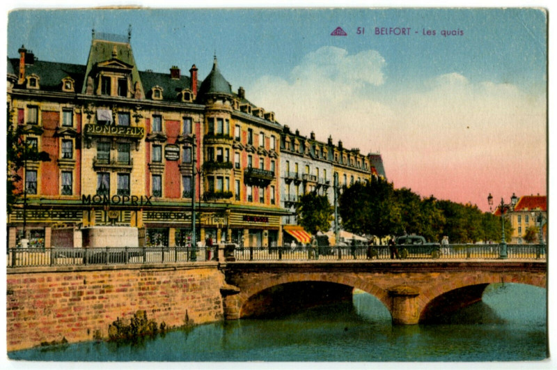 Carte postale ancienne Territoire-de-Belfort Belfort Les Quais à Belfort