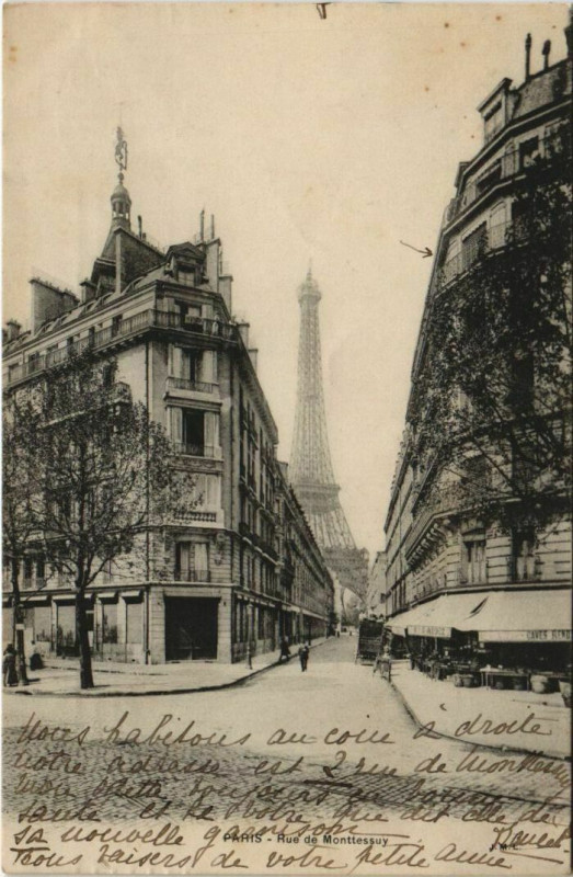 Carte postale ancienne Paris 7e Rue de Montessuy à Paris 7e
