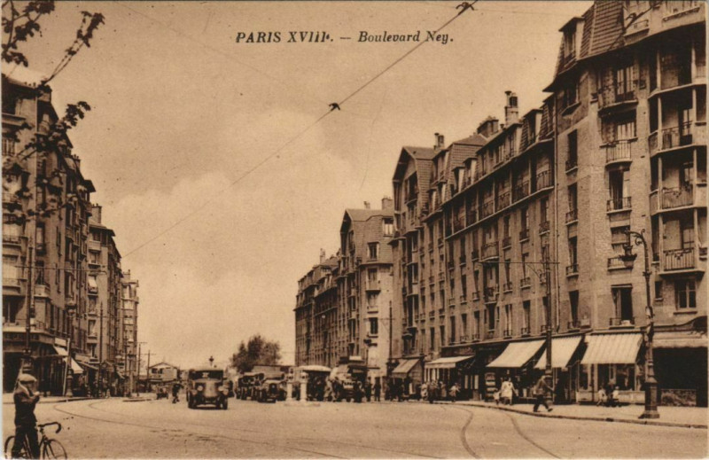 Carte postale ancienne Boulevard Ney à Paris 18e