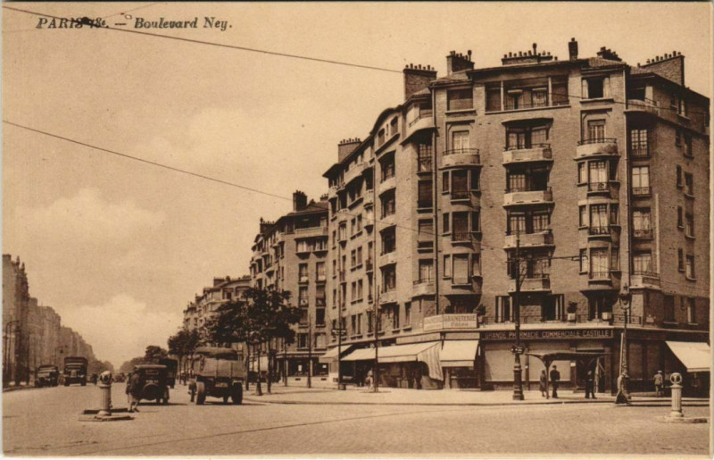 Carte postale ancienne Boulevard Ney à Paris 18e
