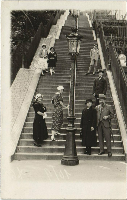 Carte postale ancienne Escaliers - Rue Maurice-Utrillo à Paris 18e